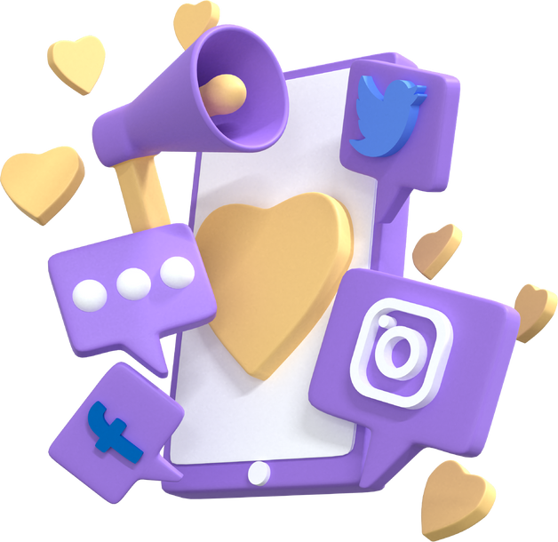 Social Media 3d Icon